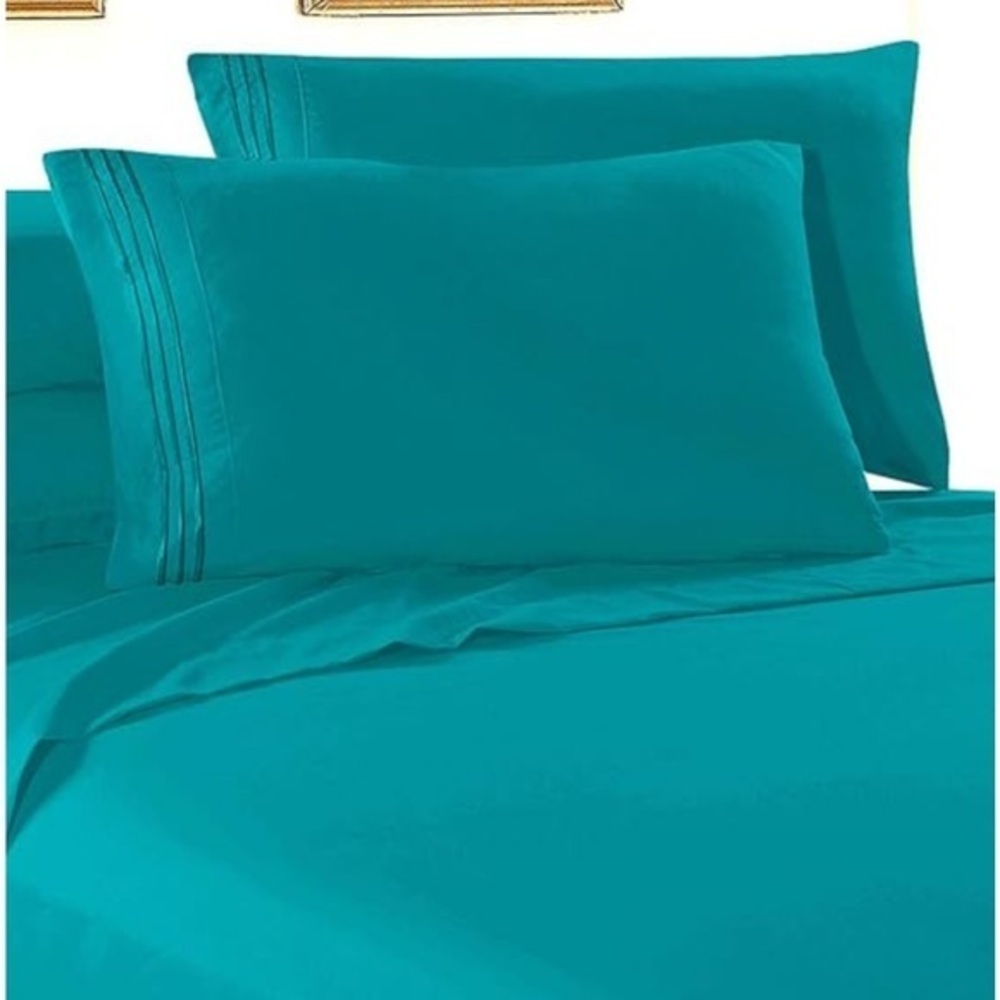 Elegant Comfort Teal King Pillowcase Set – Ultra Soft Microfiber, 2-Piece, NWT